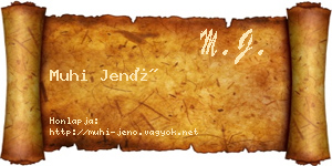 Muhi Jenő névjegykártya